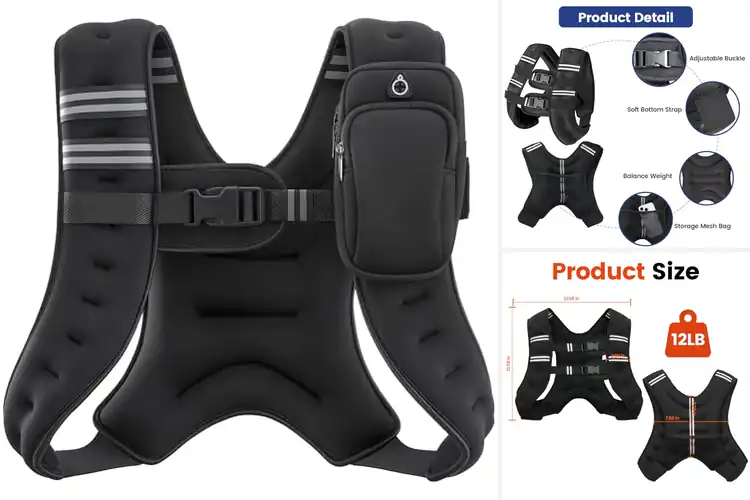 Detailed view of Best Muscle Building Weighted Vest