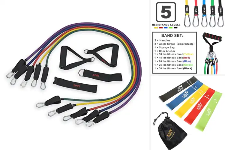 Detailed view of Best Portable Resistance Band Set With Carry Bag