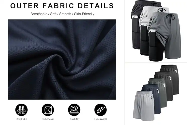 Detailed view of 10 Best Running Gym Shorts to Stay Dry & Boost Performance