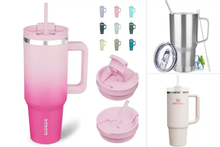 Detailed view of Best Stainless Steel Tumbler With Handle