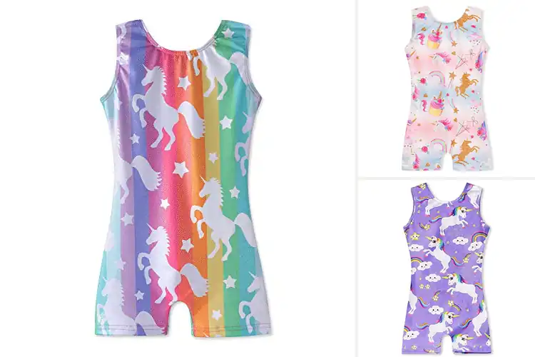 Detailed view of Best Unicorn Gymnastics Leotards for Girls