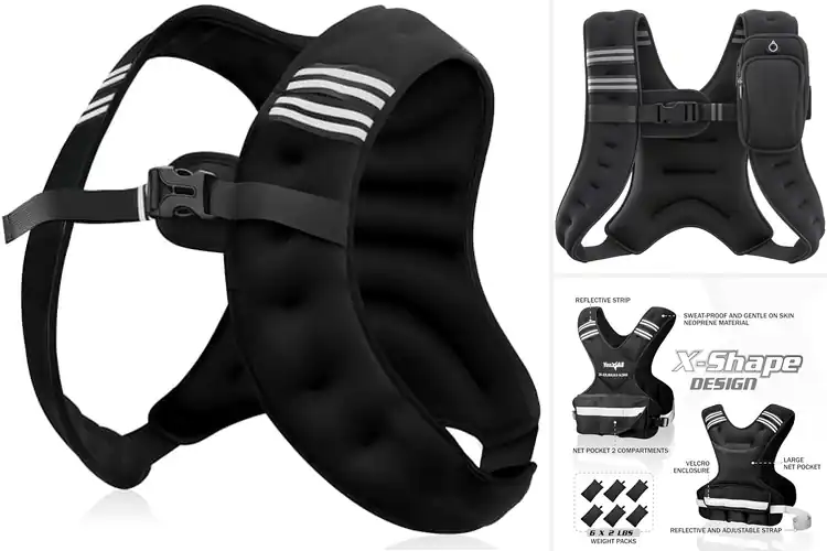 Detailed view of Best Weighted Vest With Reflective Strips