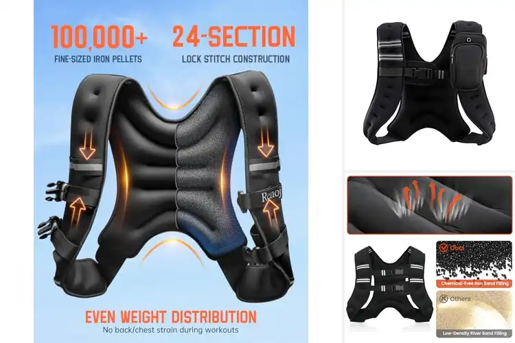 Detailed view of 10 Best Weighted Vests For Men And Women: Boost Your Workouts