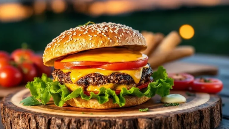 Cheese-Stuffed Mushroom Burger Recipe Photo