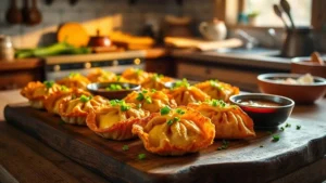 Cheesy Fried Dumplings Recipe Photo