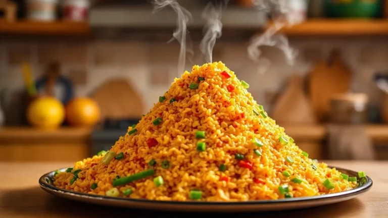 Cheesy Volcano Fried Rice Recipe Photo