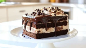 Chocolate Fudge Ice Cream Cake Recipe Photo