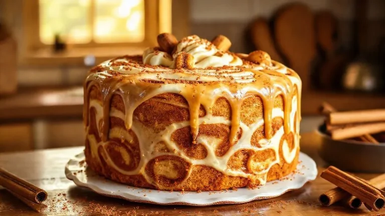 Cinnamon Roll Poke Cake Recipe Photo