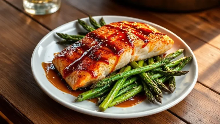 One-Pan Honey Garlic Salmon & Asparagus Recipe Photo
