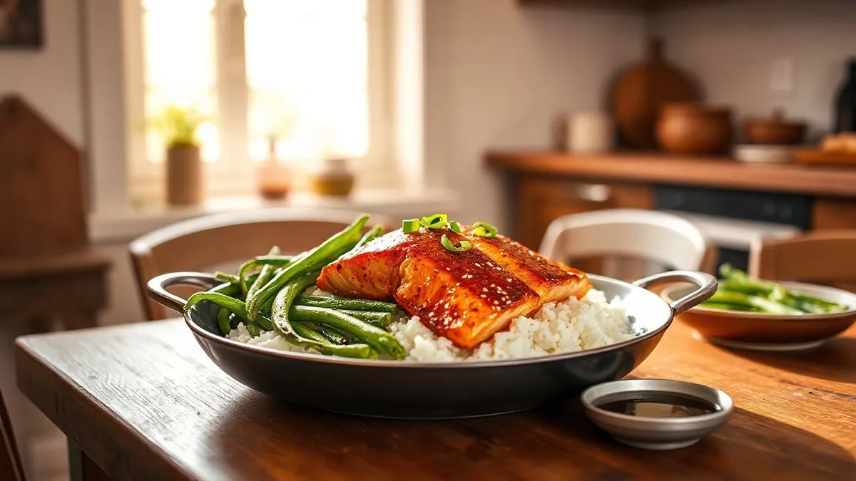 One-Pan Miso Honey Salmon For Two Recipe Photo