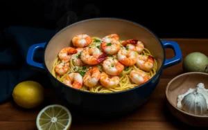 One-Pot Lemon Garlic Shrimp Pasta Recipe Photo
