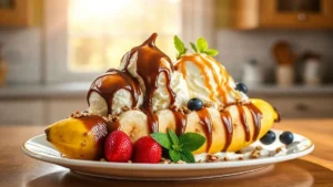 Sweet And Savory Breakfast Banana Split Recipe Photo