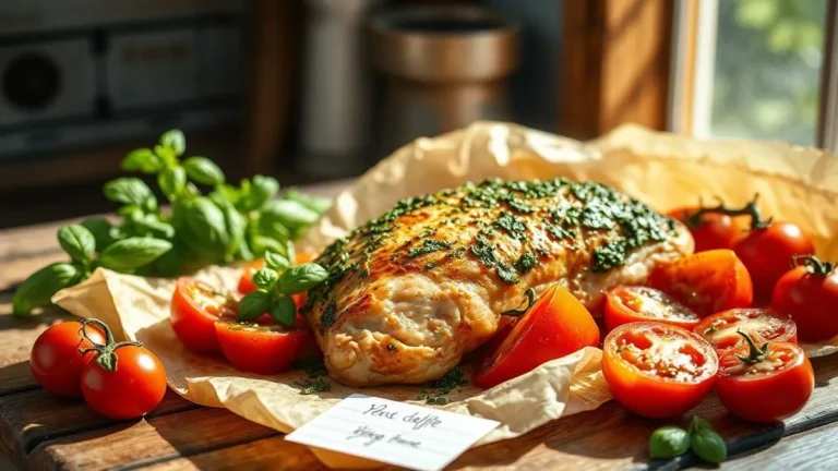 Tomato Pesto Parchment-baked Chicken Recipe Photo
