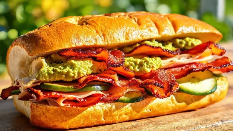 Turkey Bacon Guacamole Cucumber Sub Recipe Photo