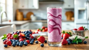 Vanilla Berry Protein Smoothie Recipe Photo
