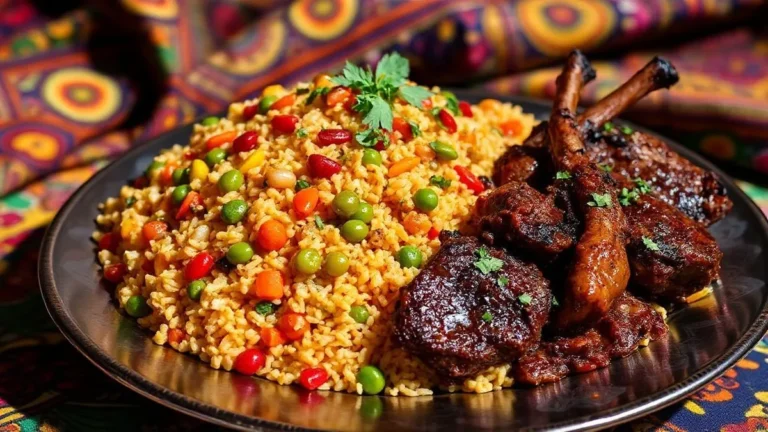 Wakandan Jeweled Vegetable Pilau With Berbere Braised Lamb Recipe Photo